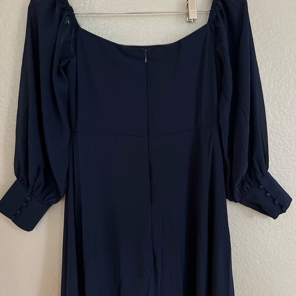 NWT Feel the Romance Navy Blue Off-the-Shoulder Maxi Dress - Picture 6 of 9